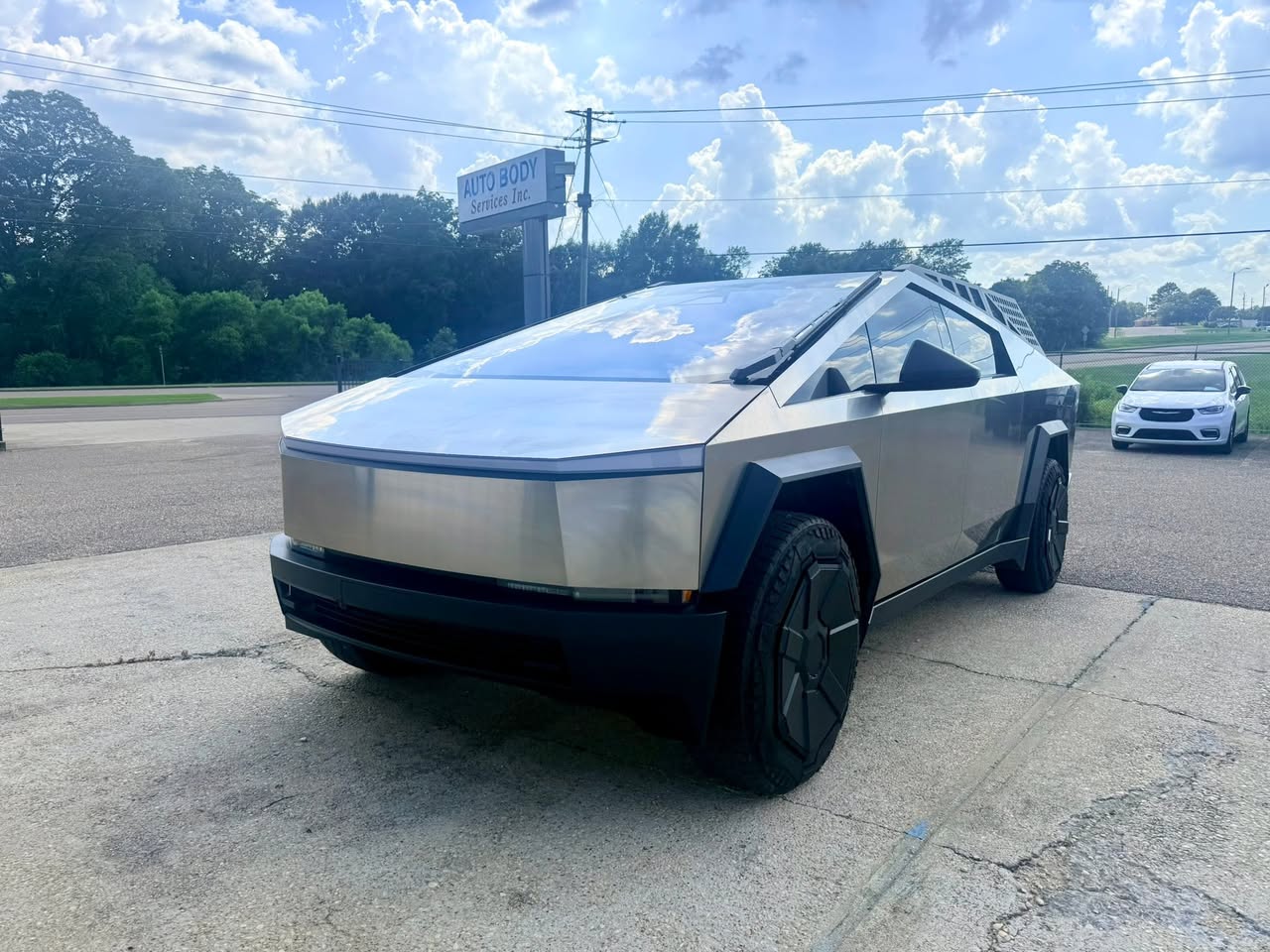 After — Tesla Cybertruck fully restored at Auto Body Services Inc., Prattville